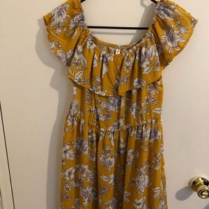 Off shoulder strapless mini dress